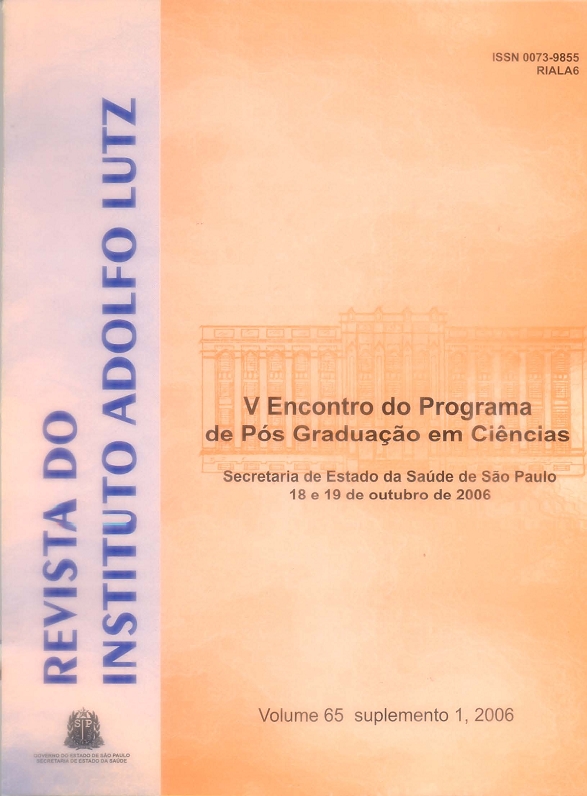 					Visualizar v. 65 (2006): Suplemento 1 (V Encontro do Programa de Pós Graduação em Ciências)
				